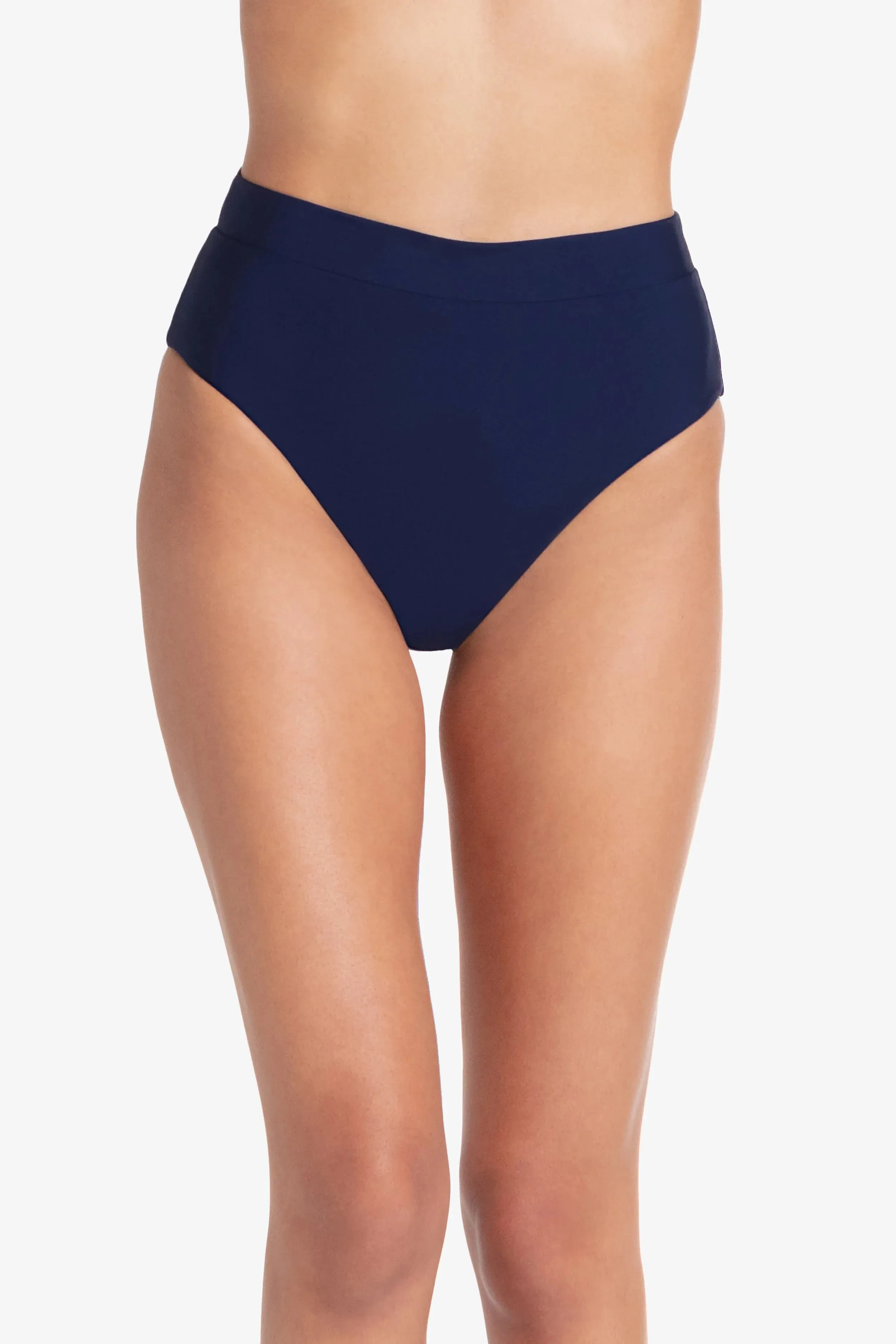 Soft Band High Waist Bottom  |  Navy