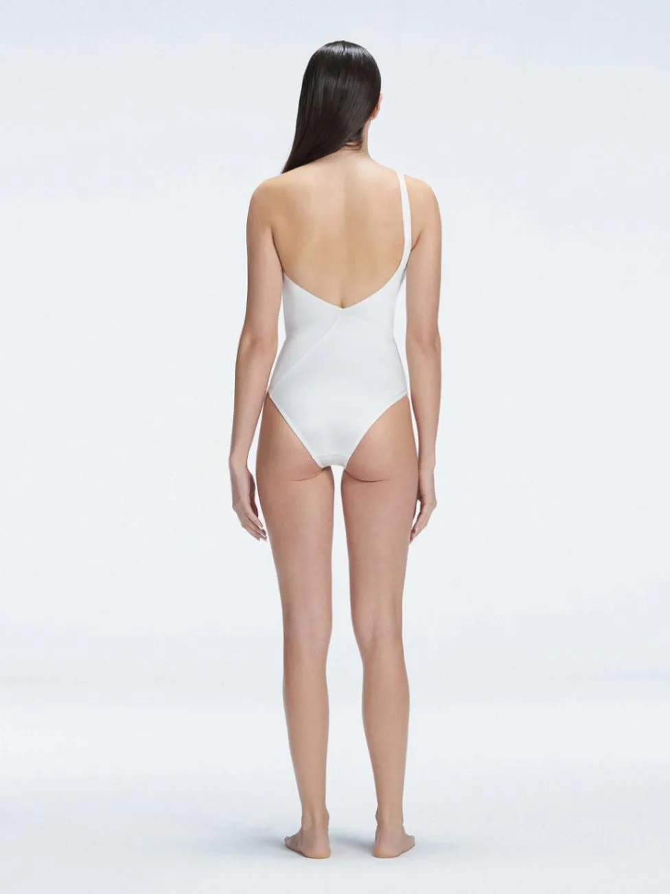 Solene White One Shoulder One Piece Swimsuit