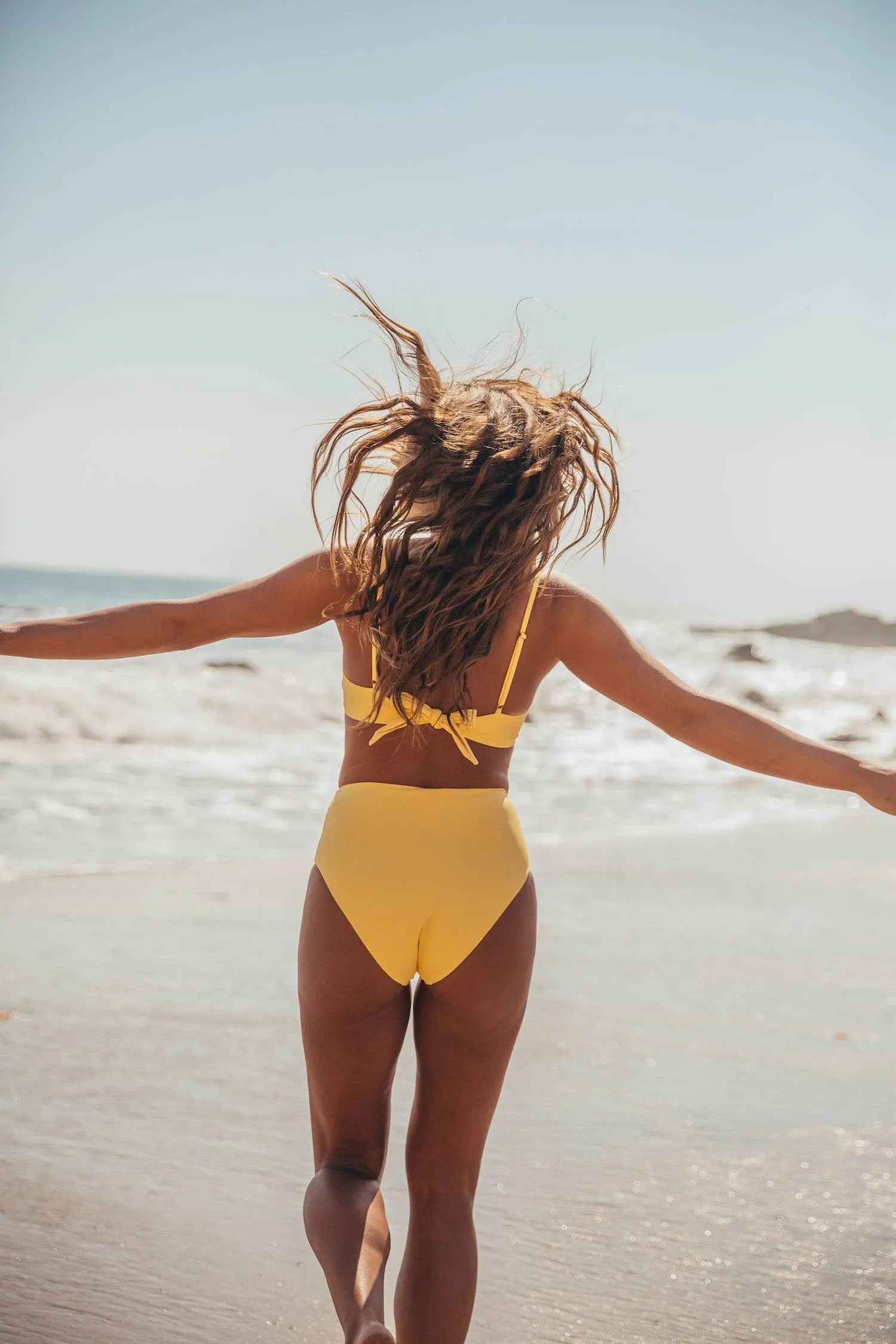 Sorrento High-Waist Bottoms - Lemon Drop Yellow