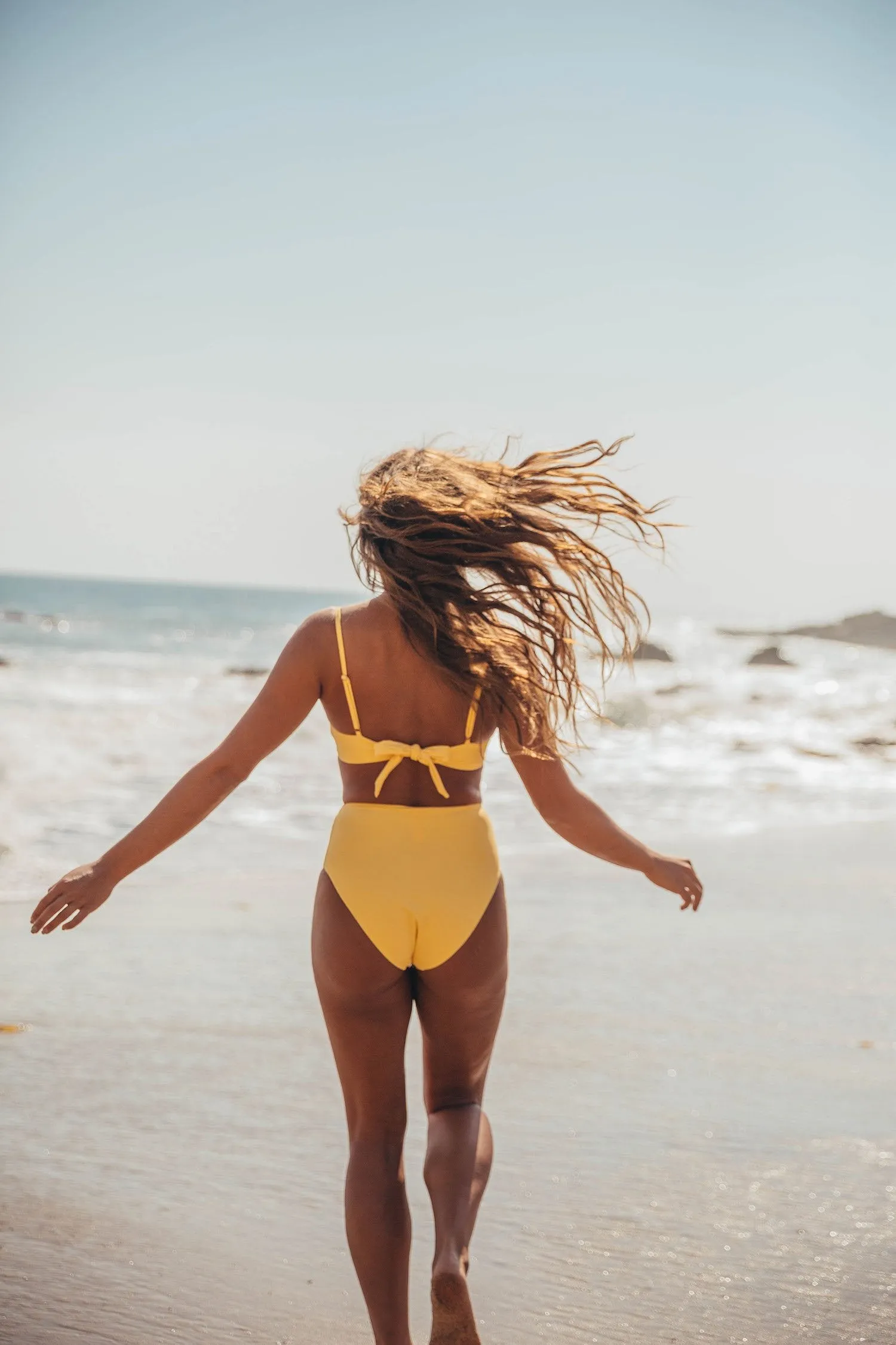 Sorrento High-Waist Bottoms - Lemon Drop Yellow