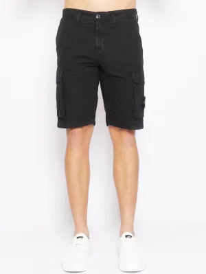Sports Bermuda with Black Logo Patch