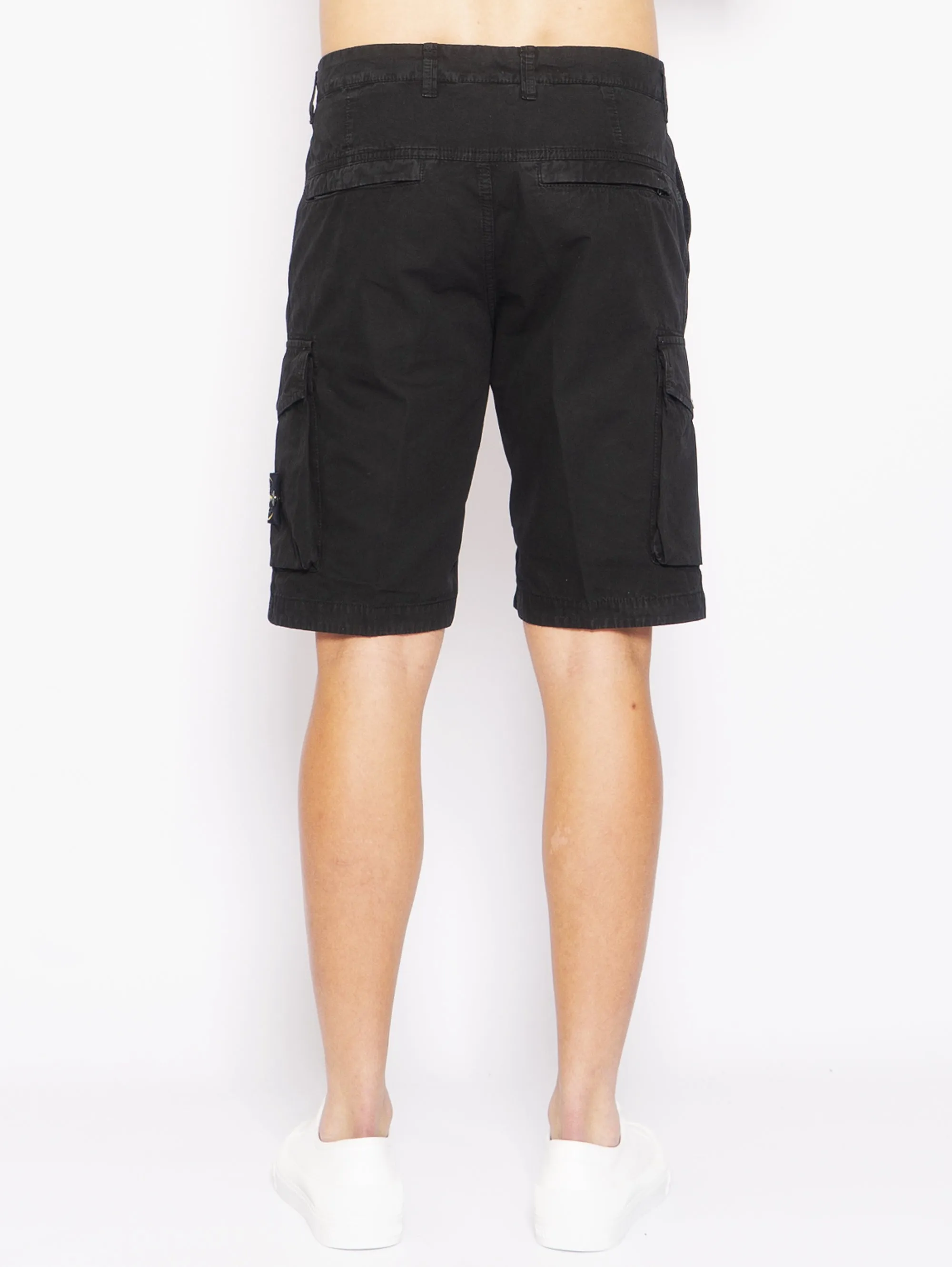 Sports Bermuda with Black Logo Patch