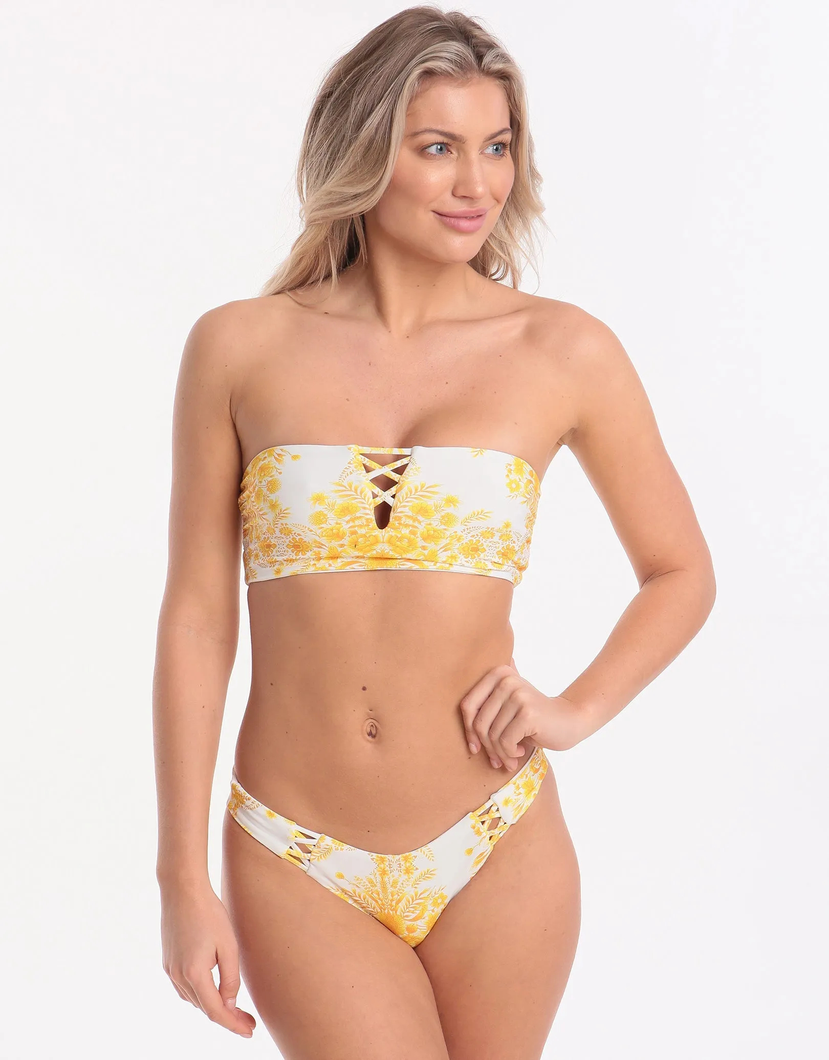 Sunflower High Cut Bikini Bottom - Buttercup