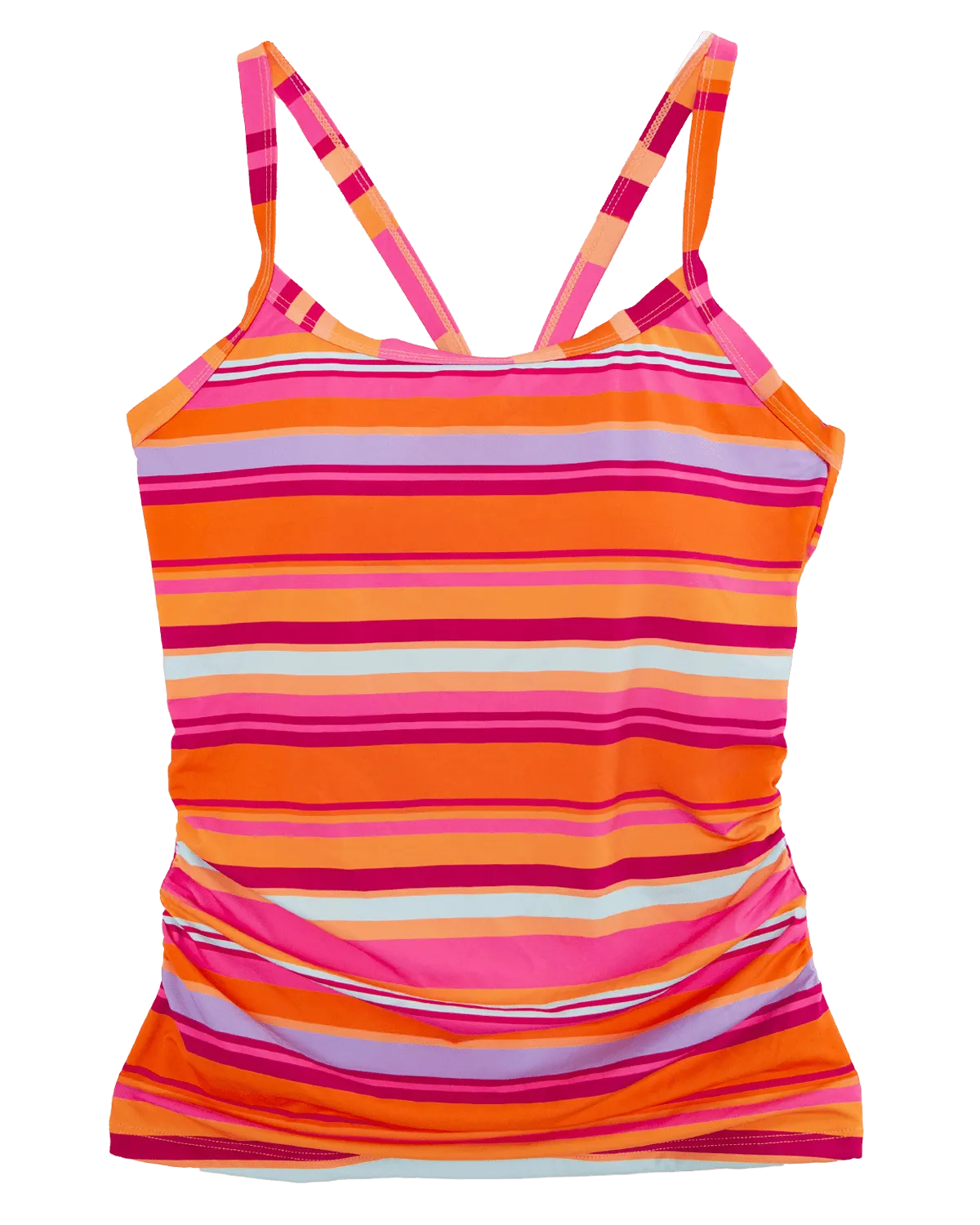 Sunset Stripe Scoop Neck Tankini