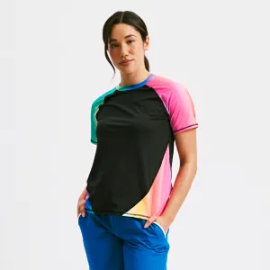 Swim Rashguard Tee - Melting Rainbow