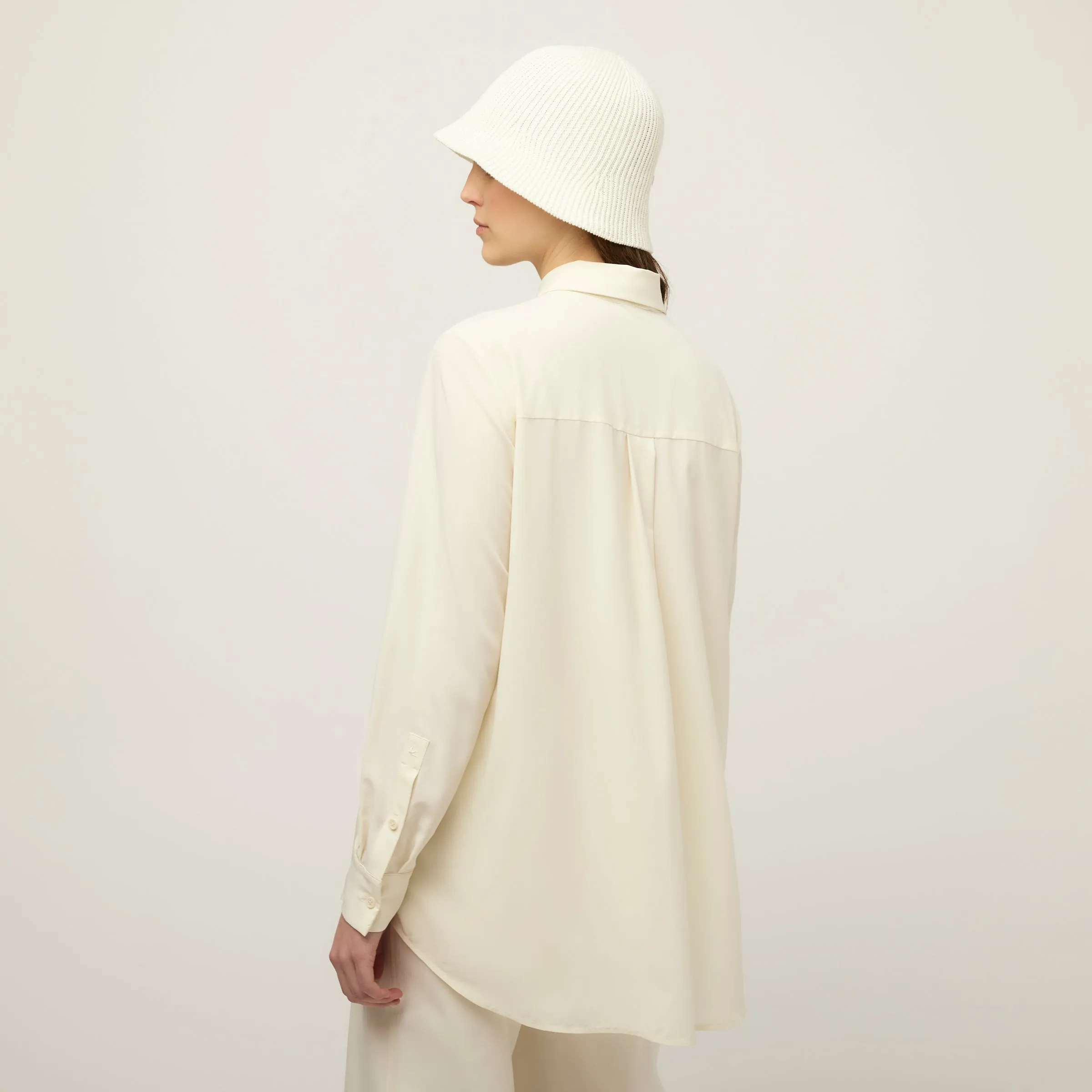 Tech Slk Long Sleeve Button Top
