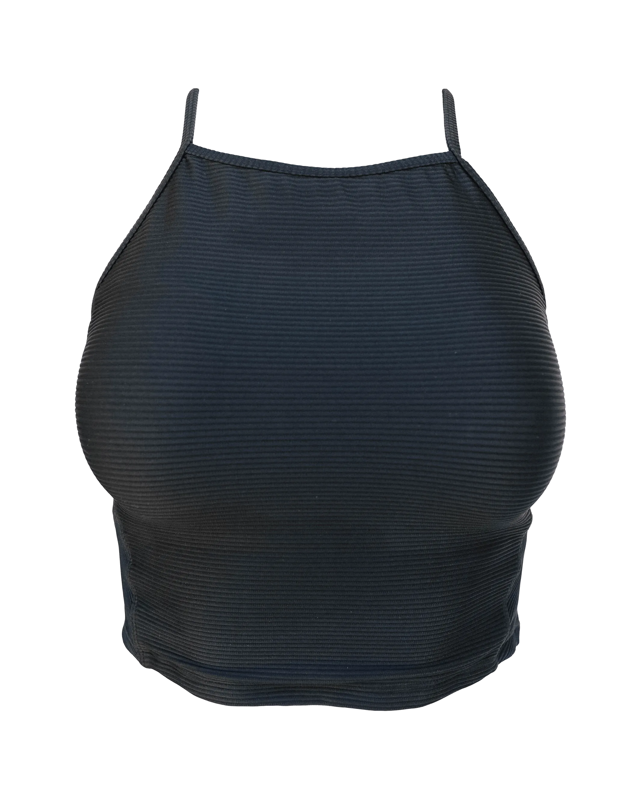Textured Black Midkini