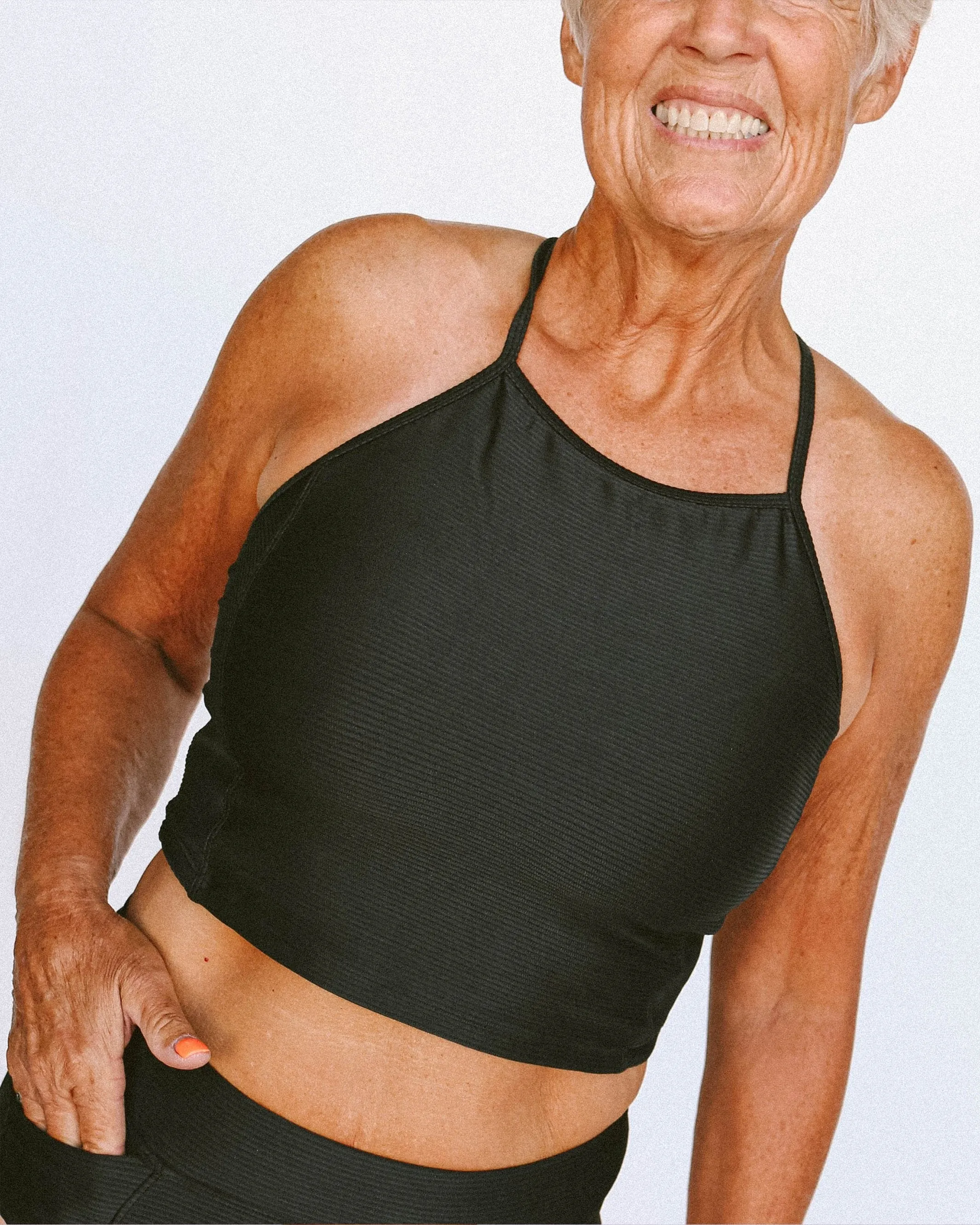 Textured Black Midkini