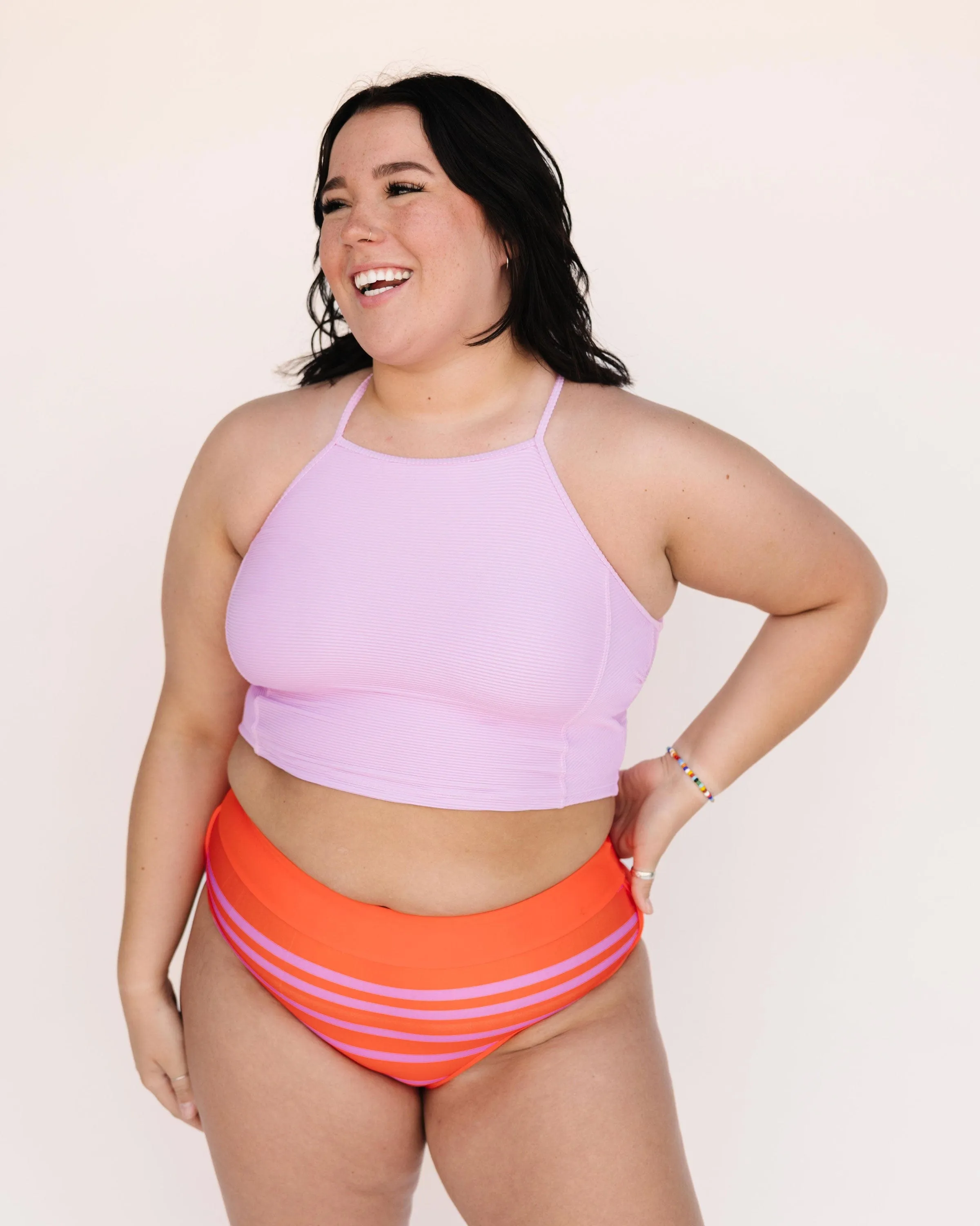 Textured Mulberry Midkini