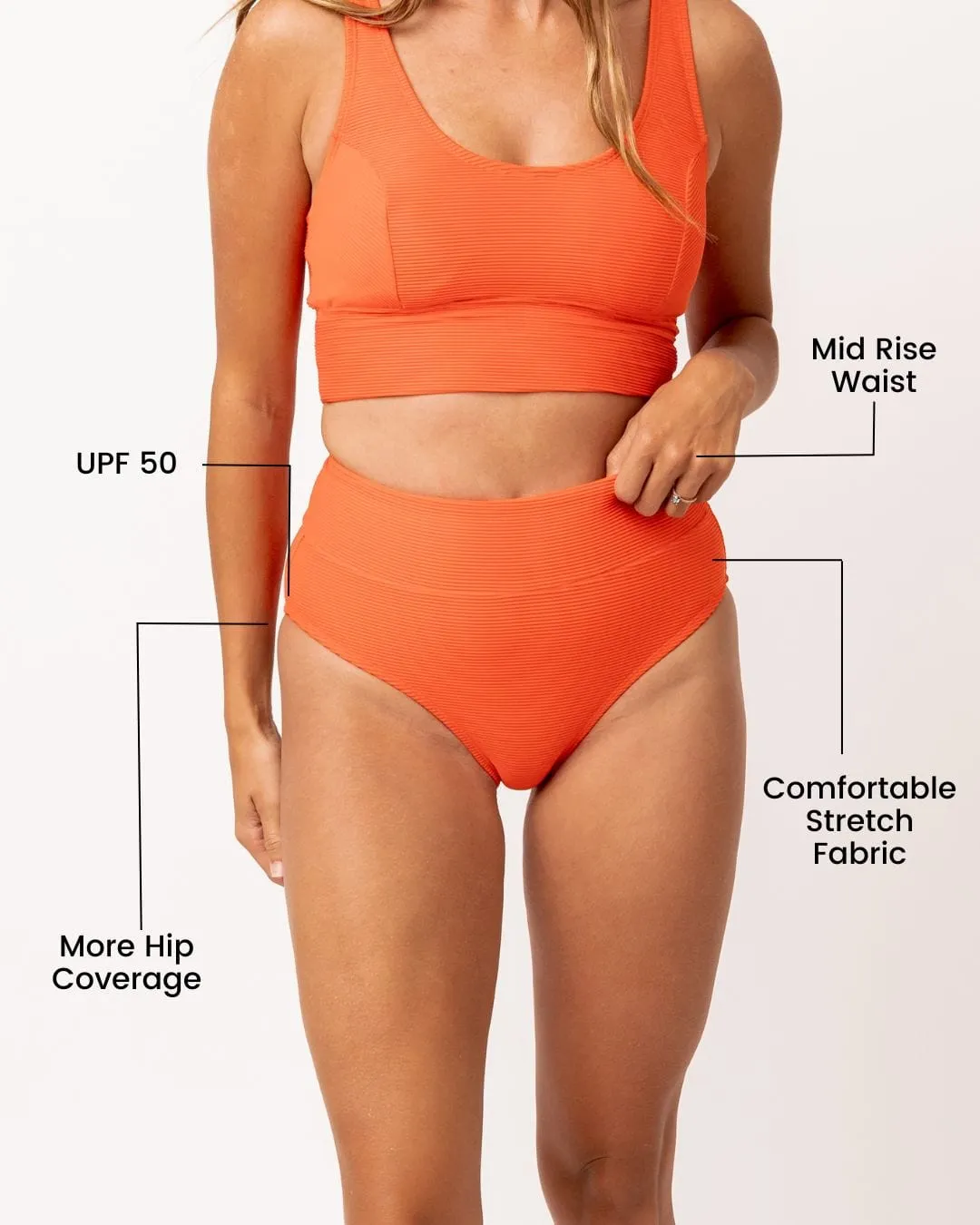 Textured Stella Mid Rise Bottom
