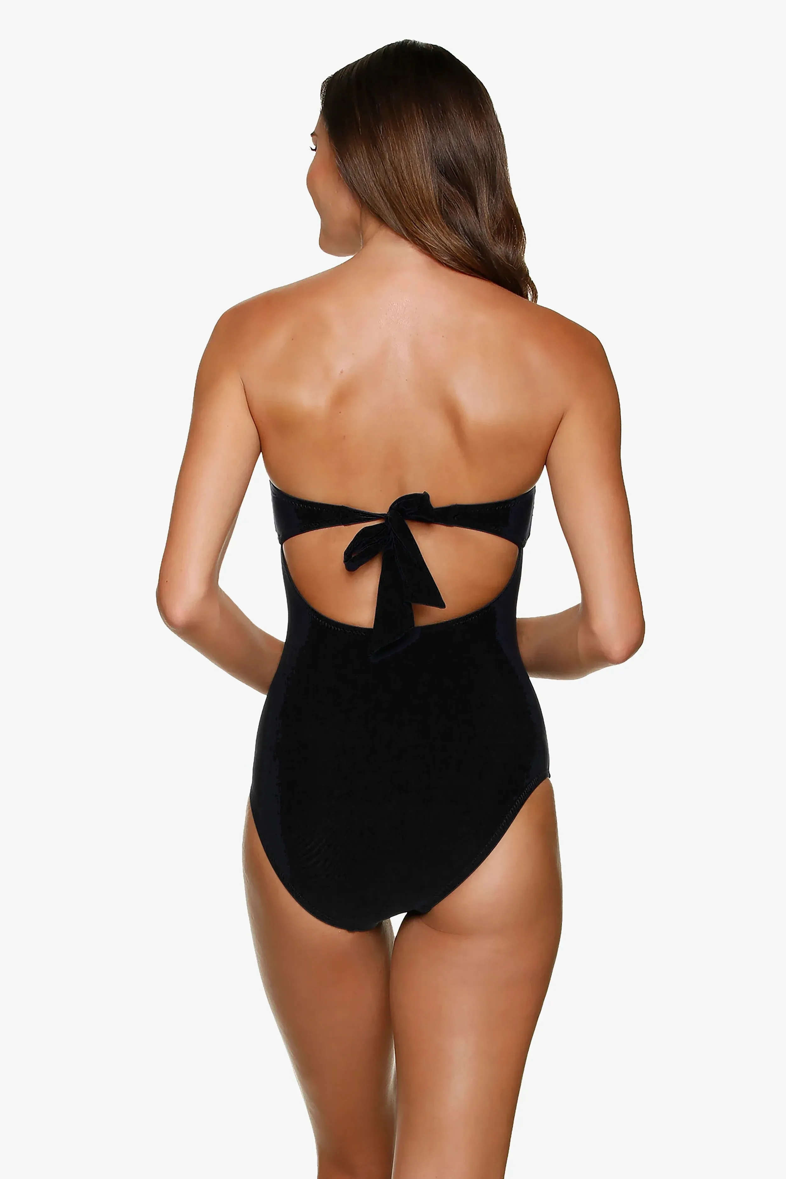 Twist Bandeau One-Piece  |  Black