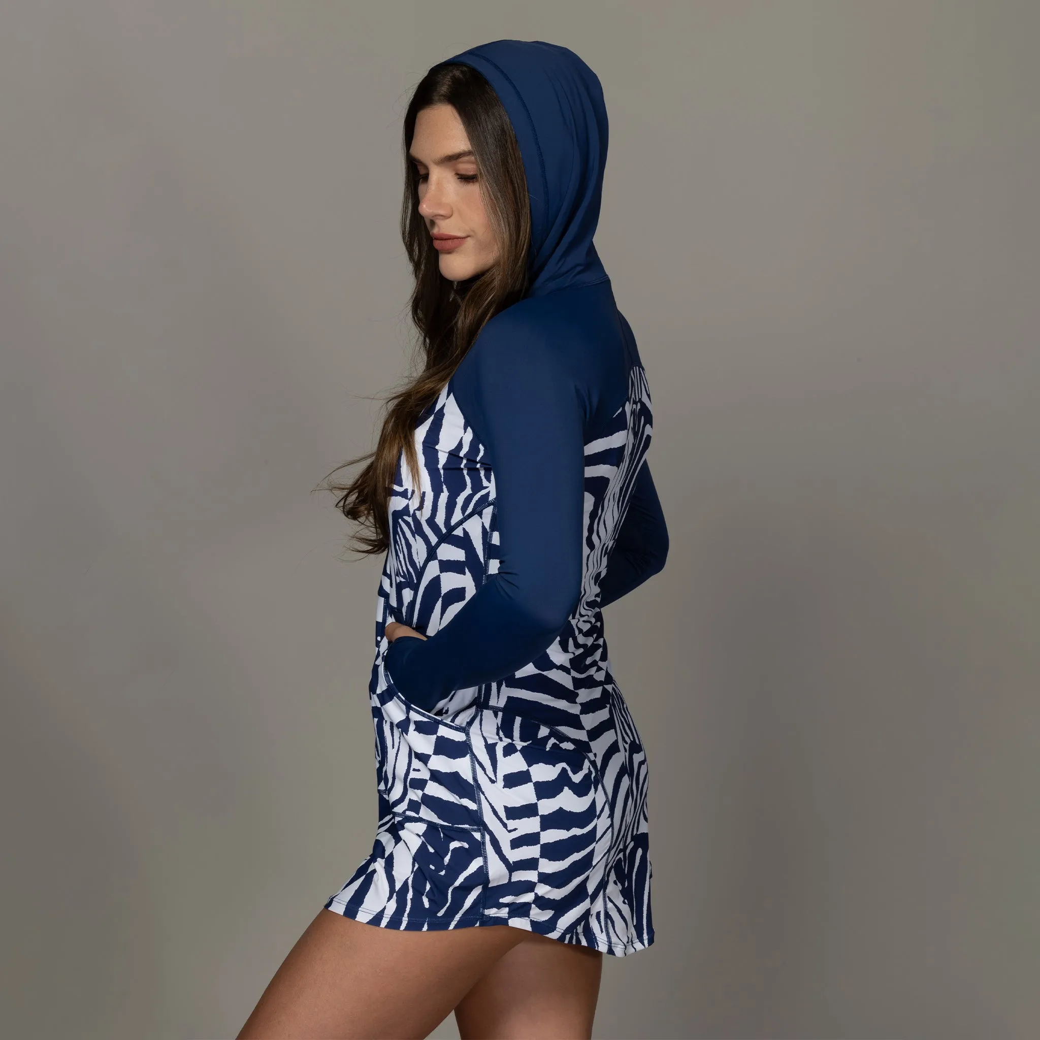 WILD CURVES HOODIE DRESS