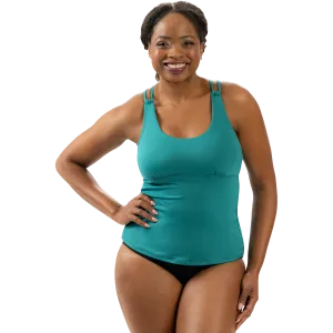 Women's Deep Scoop Neck Tankini Top