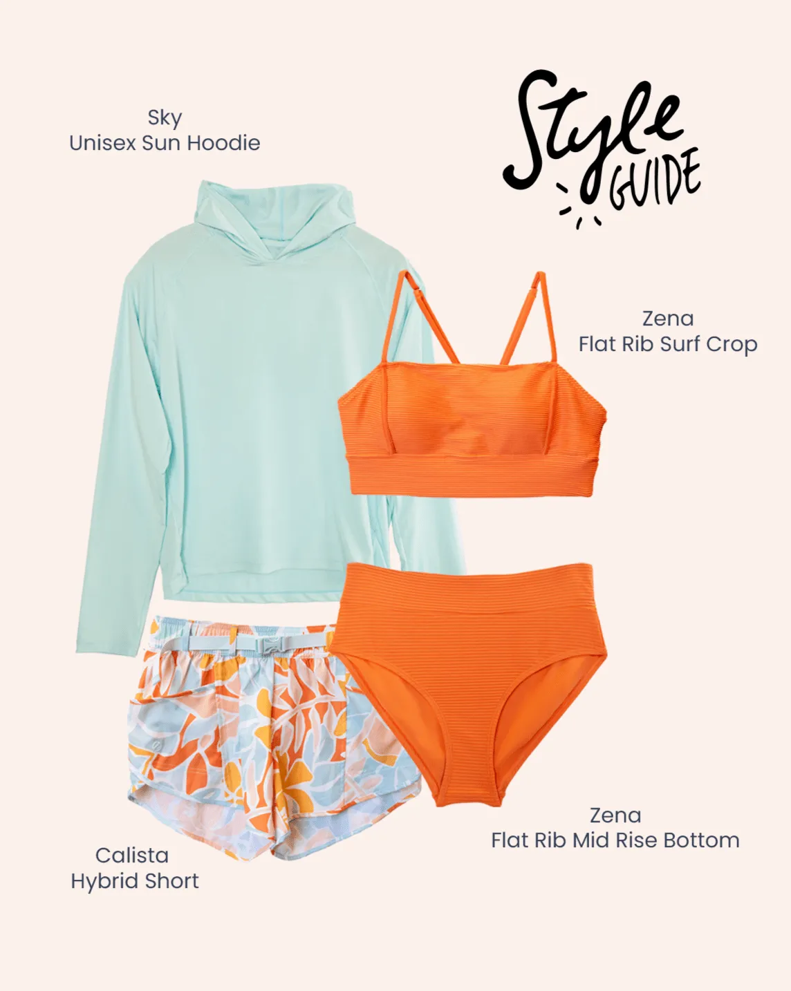 Zena Flat Rib Surf Crop