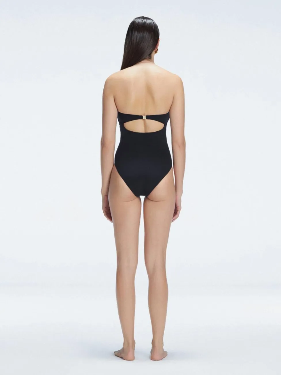 Zephyrine Black Bandeau One Piece Swimsuit